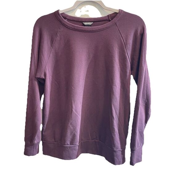 Eddie Bauer Tops - Eddie Bauer Women’s Sweatshirt Sweater Cozy Stretchy Maroon XS Outdoor Camping